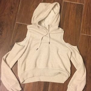 Hollister Cold Shoulder Boxy Hoodie
